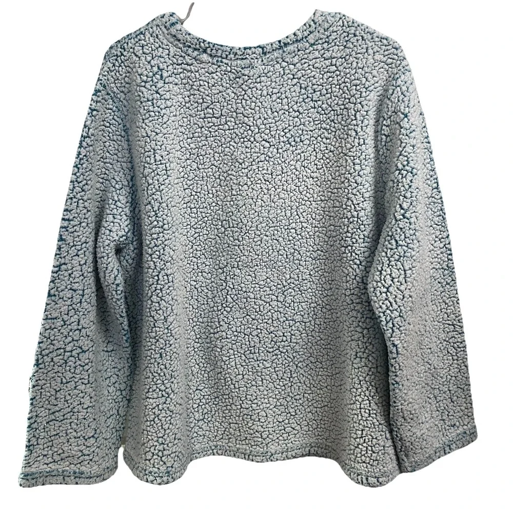 Disney Lilo & Stitch Faux Fur Soft Sleepwear Top Sweatshirt ‎ 2X 18w-20w Blue - Picture 3 of 6